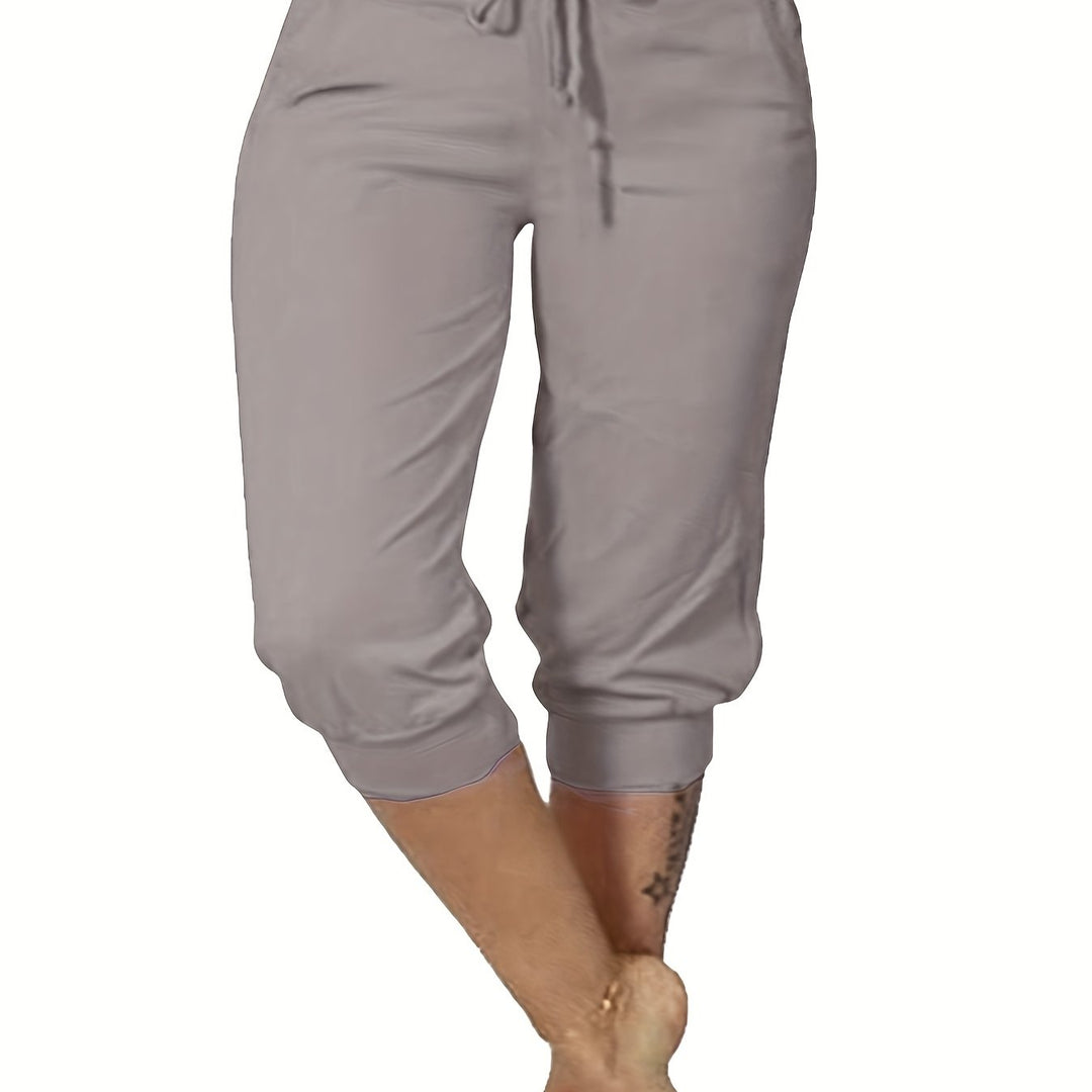 Capri-Broek – Trekkoord & Stevige Stof Met Zakken