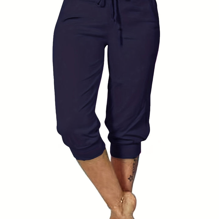 Capri-Broek – Trekkoord & Stevige Stof Met Zakken