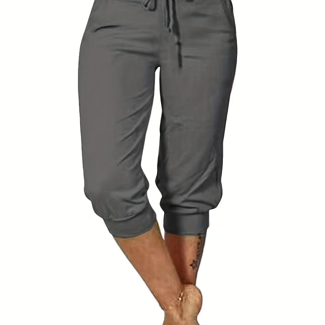 Capri-Broek – Trekkoord & Stevige Stof Met Zakken