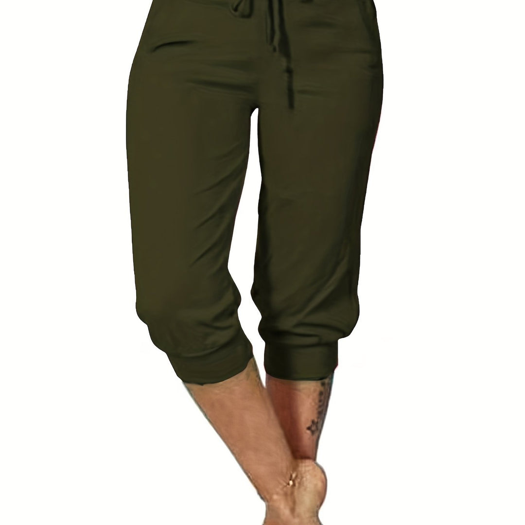 Capri-Broek – Trekkoord & Stevige Stof Met Zakken