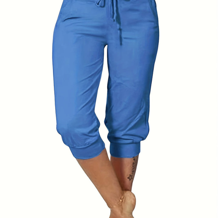 Capri-Broek – Trekkoord & Stevige Stof Met Zakken