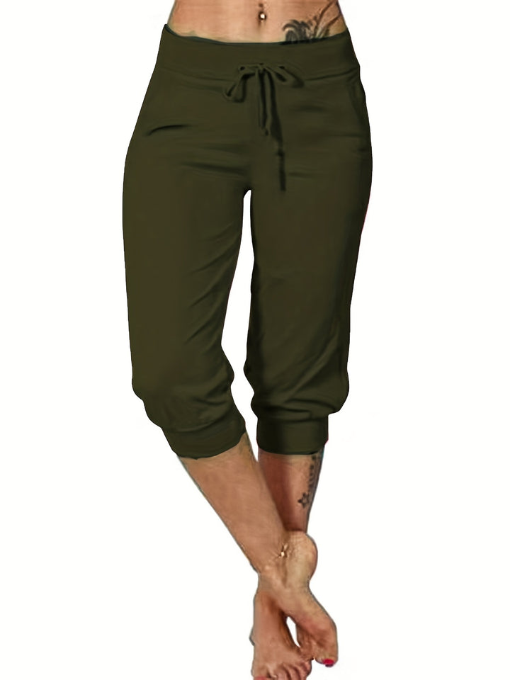 Capri-Broek – Trekkoord & Stevige Stof Met Zakken