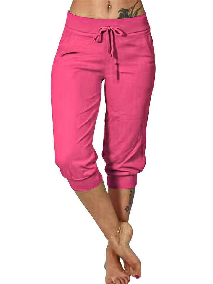 Capri-Broek – Trekkoord & Stevige Stof Met Zakken