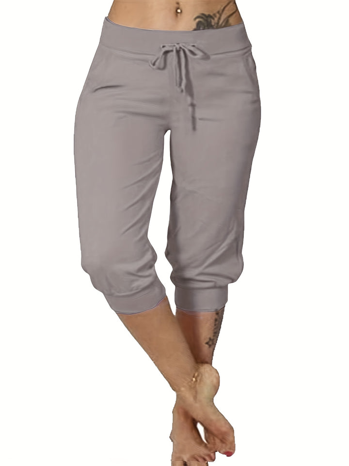 Capri-Broek – Trekkoord & Stevige Stof Met Zakken
