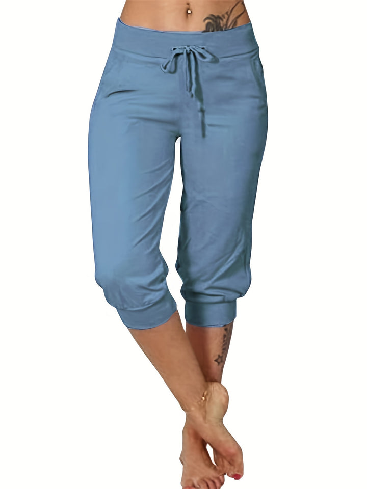 Capri-Broek – Trekkoord & Stevige Stof Met Zakken