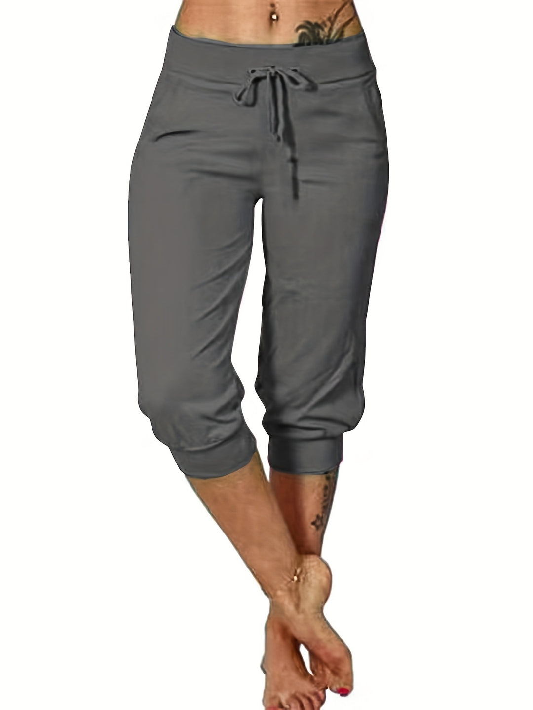 Capri-Broek – Trekkoord & Stevige Stof Met Zakken