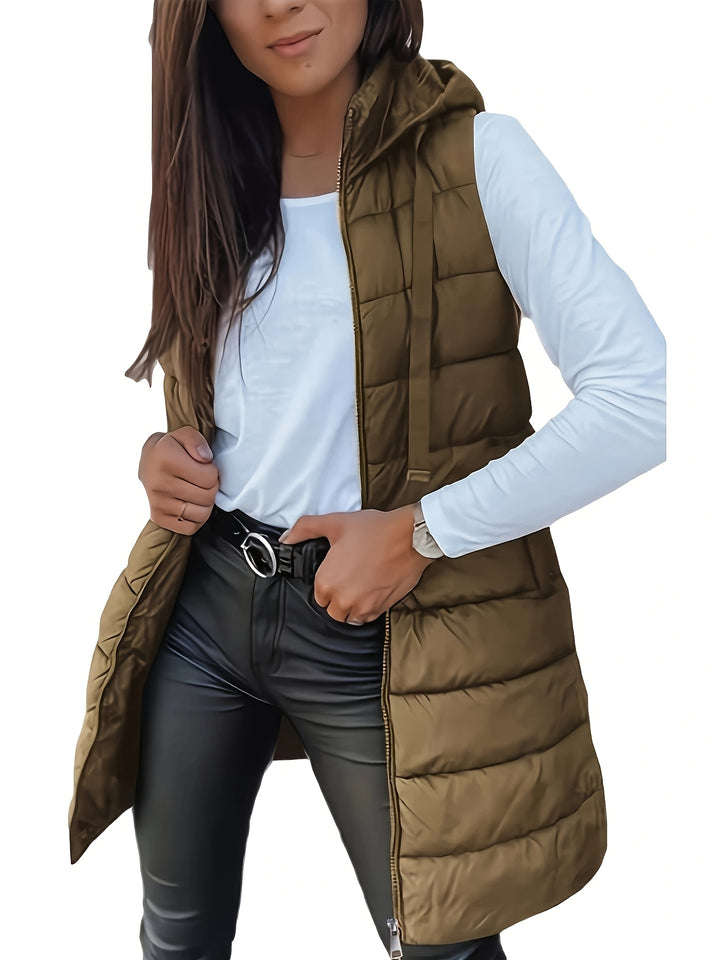 Capuchonvest – Katoenmix Rits Voor En Vrije Beweging