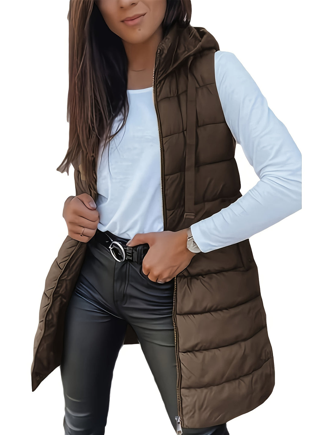 Capuchonvest – Katoenmix Rits Voor En Vrije Beweging