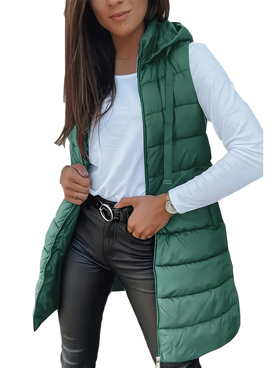 Capuchonvest – Katoenmix Rits Voor En Vrije Beweging