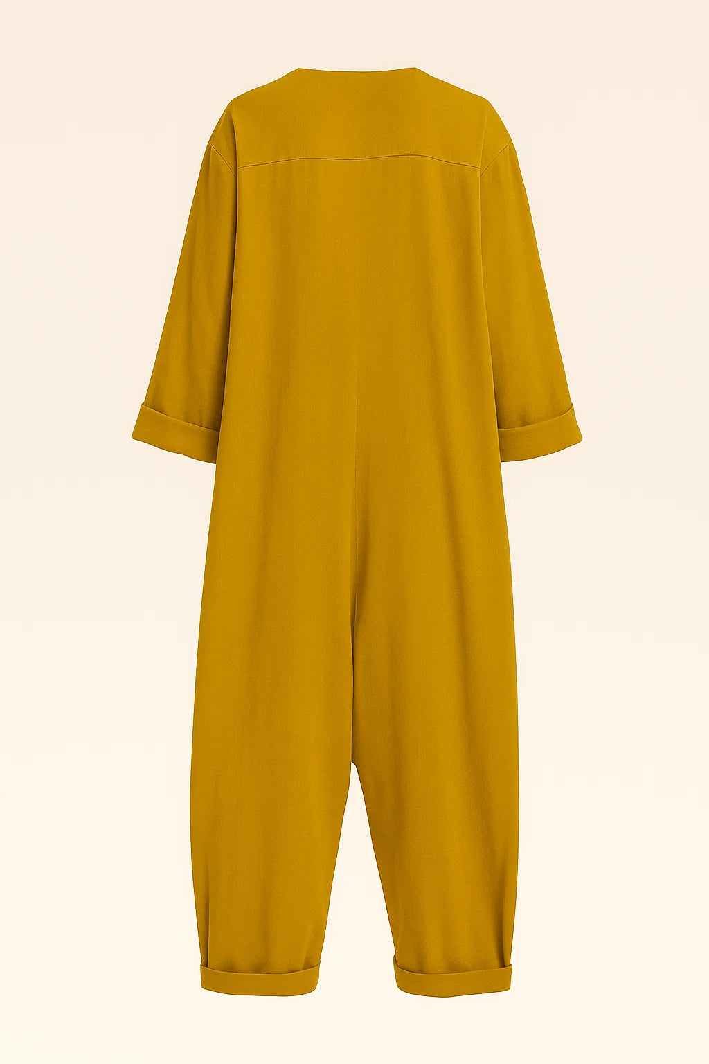 Cara - Casual jumpsuit met effen knopen en zakken
