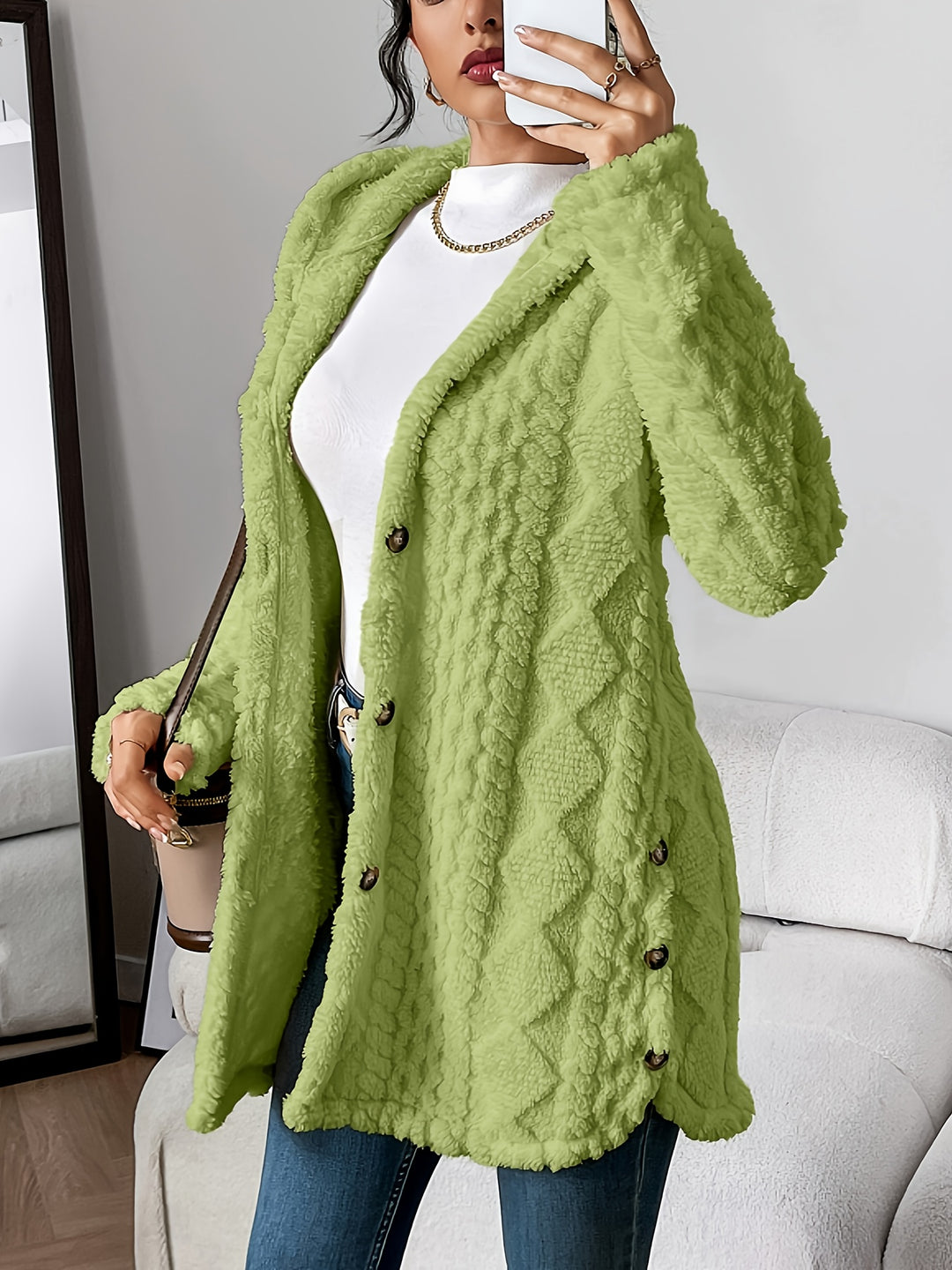 Cardigan – Diamantpatroon & Vrije Beweging