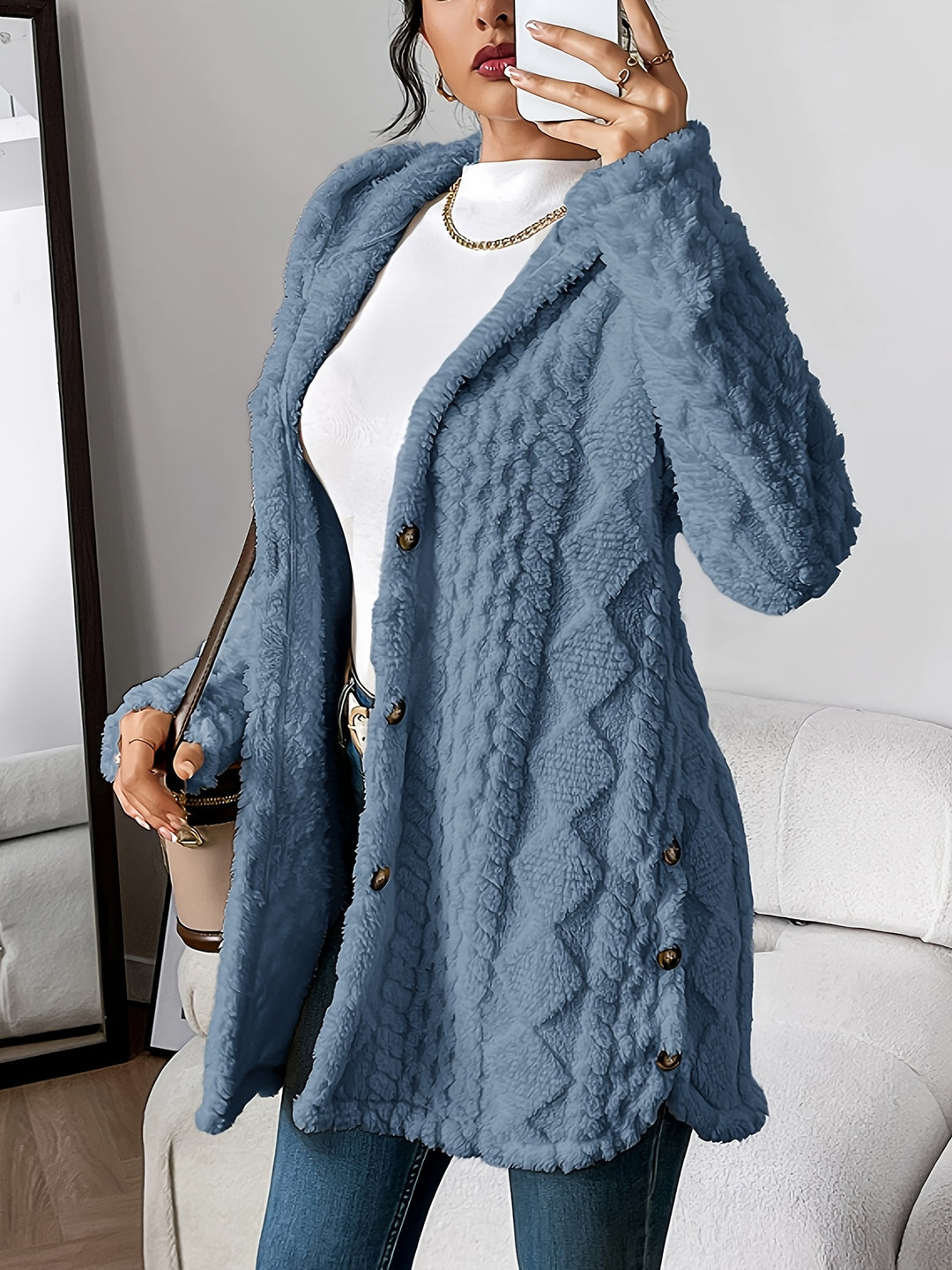 Cardigan – Diamantpatroon & Vrije Beweging