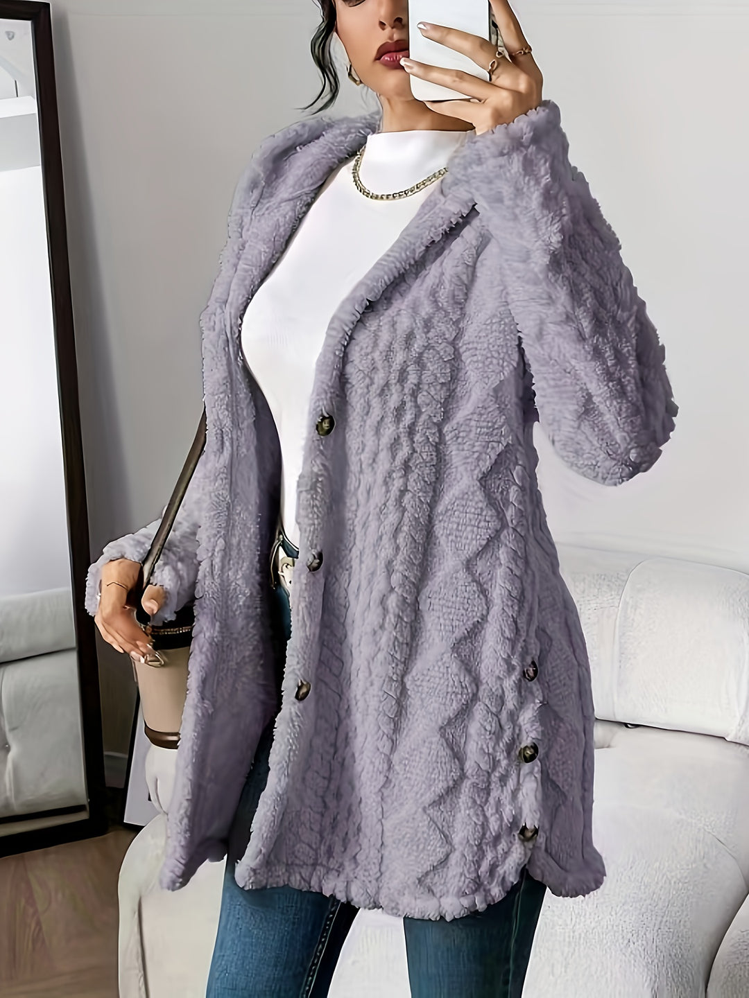 Cardigan – Diamantpatroon & Vrije Beweging