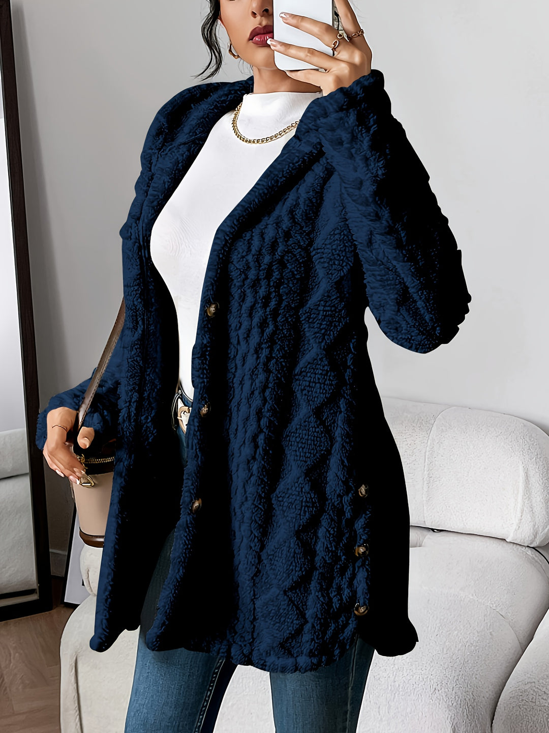 Cardigan – Diamantpatroon & Vrije Beweging