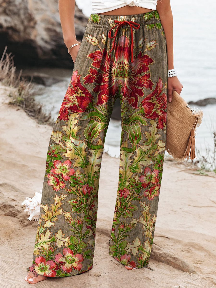 Casual Broek – Brede Pijpen & Comfortabele Katoenmengsel
