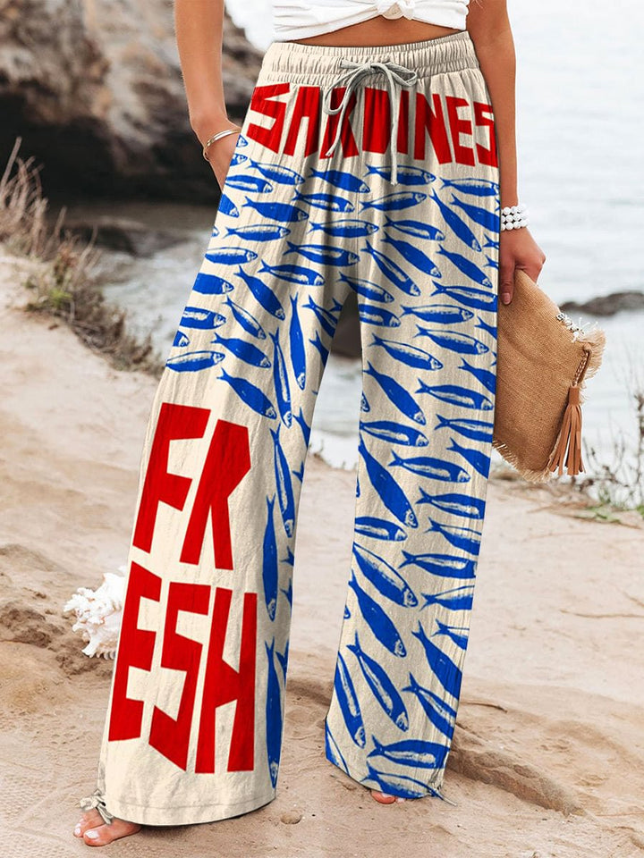 Casual Broek – Brede Pijpen & Comfortabele Katoenmengsel