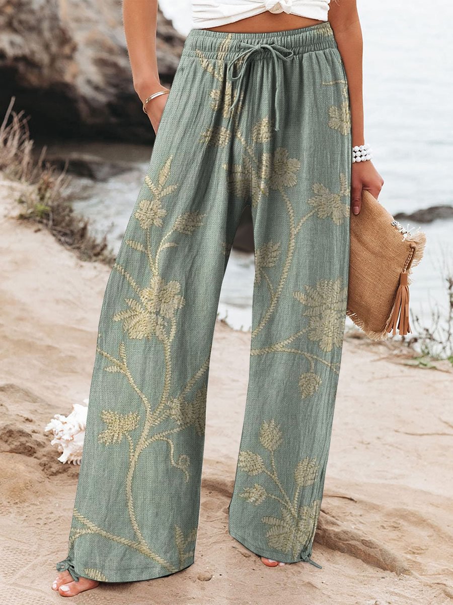 Casual Broek – Brede Pijpen & Comfortabele Katoenmengsel