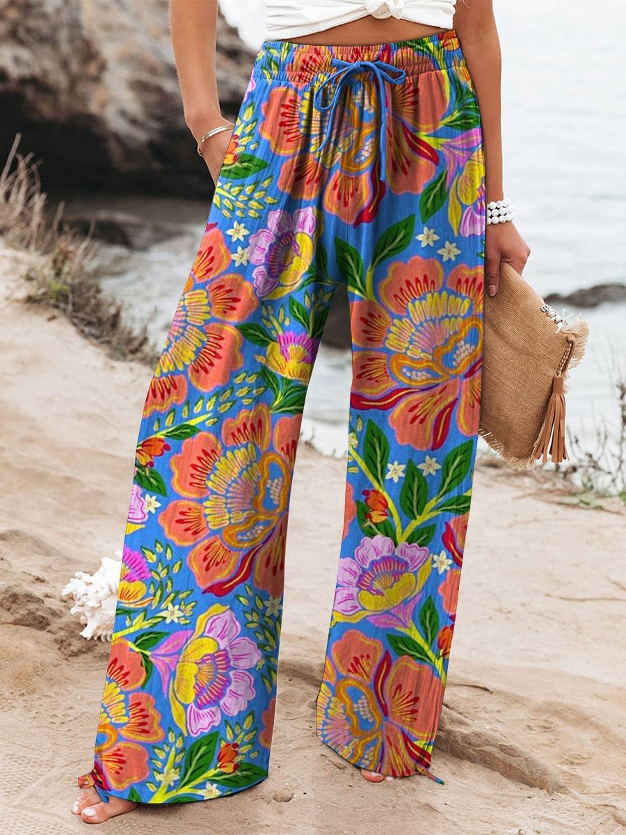 Casual Broek – Brede Pijpen & Comfortabele Katoenmengsel