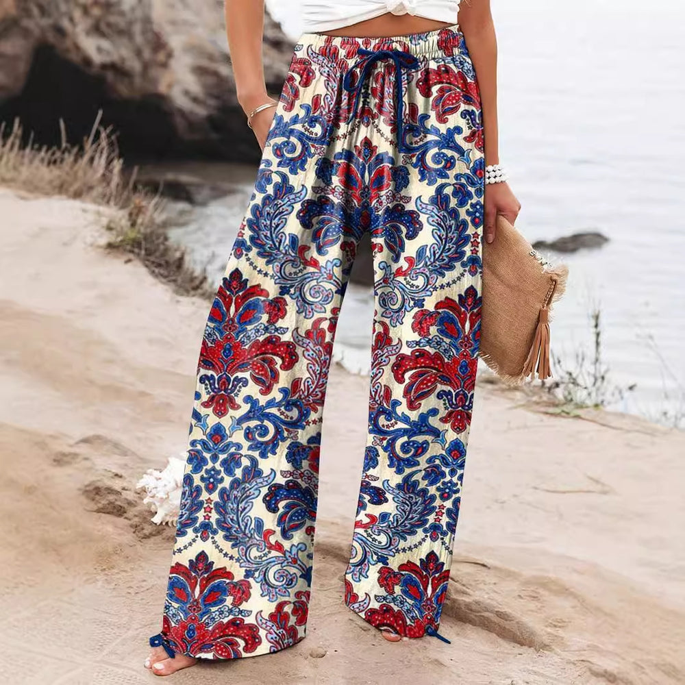 Casual Broek – Brede Pijpen & Comfortabele Katoenmengsel