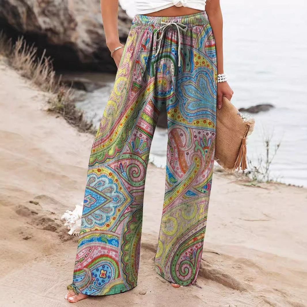 Casual Broek – Brede Pijpen & Comfortabele Katoenmengsel