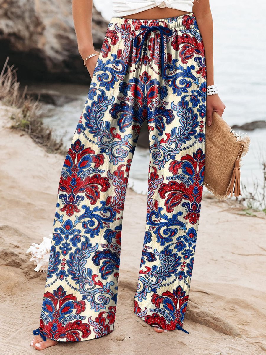 Casual Broek – Brede Pijpen & Comfortabele Katoenmengsel