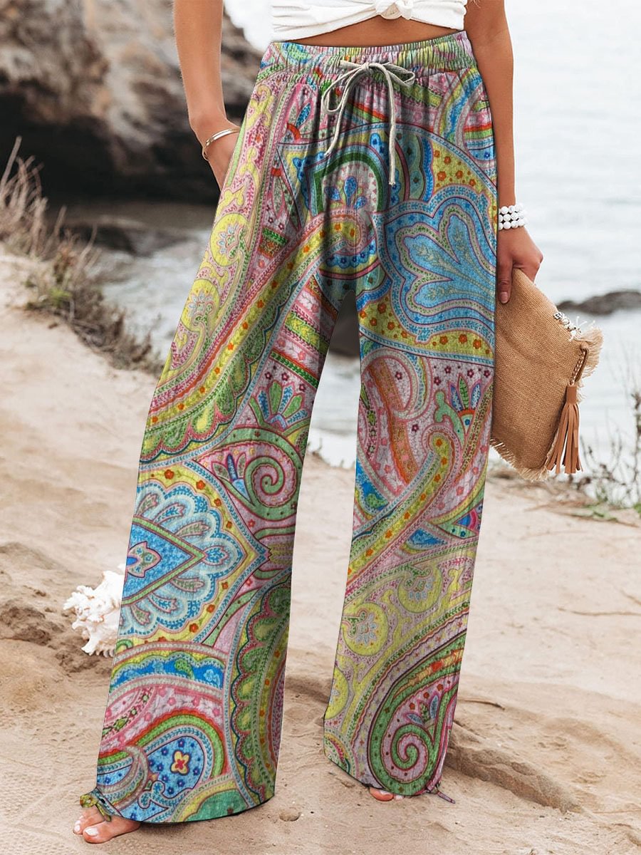 Casual Broek – Brede Pijpen & Comfortabele Katoenmengsel