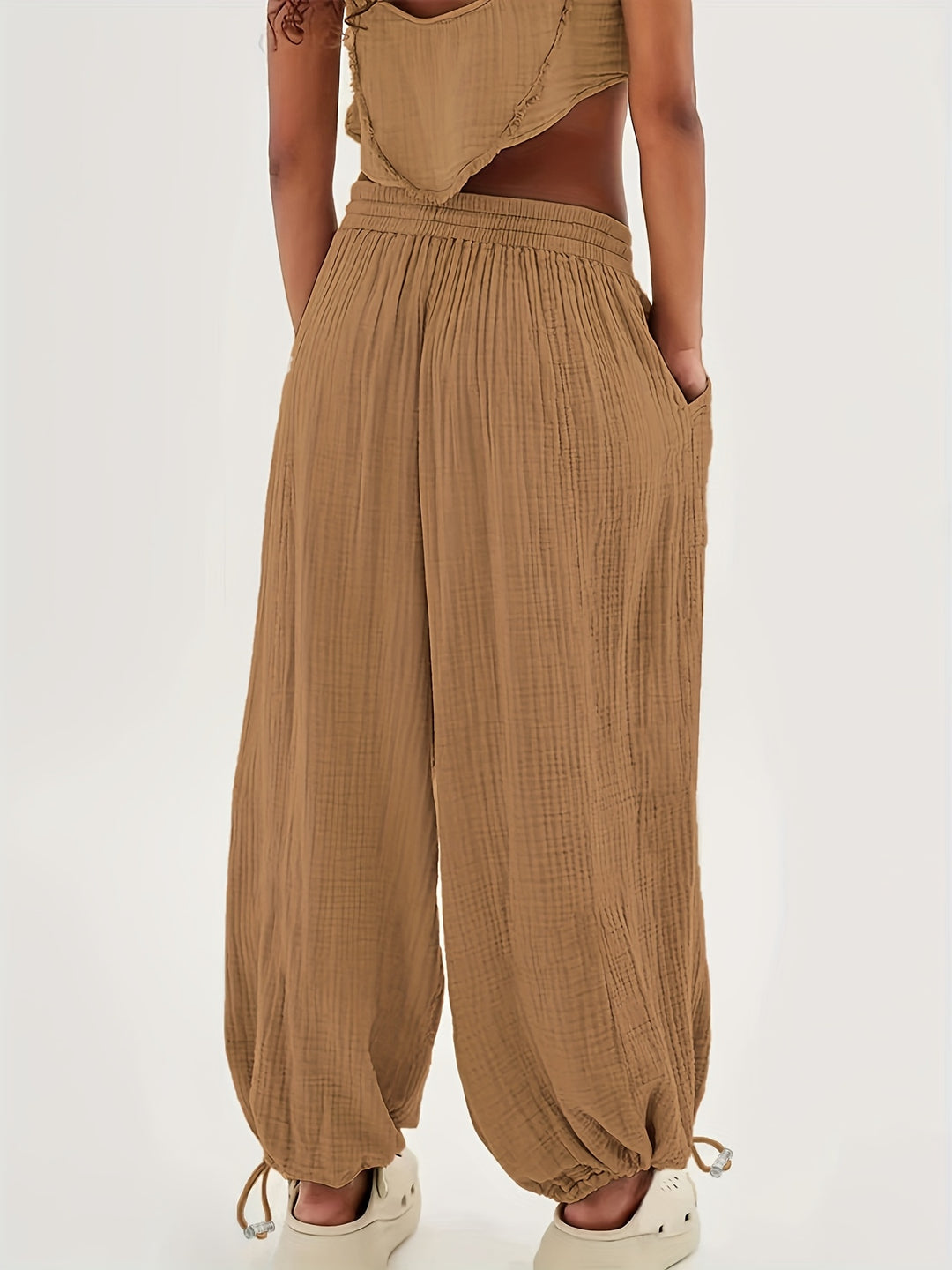 Casual Broek – Elastische Taille & Verstelbare Manchetten
