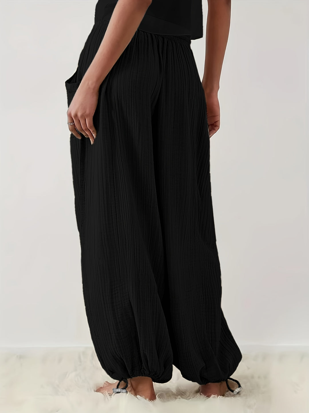 Casual Broek – Elastische Taille & Verstelbare Manchetten