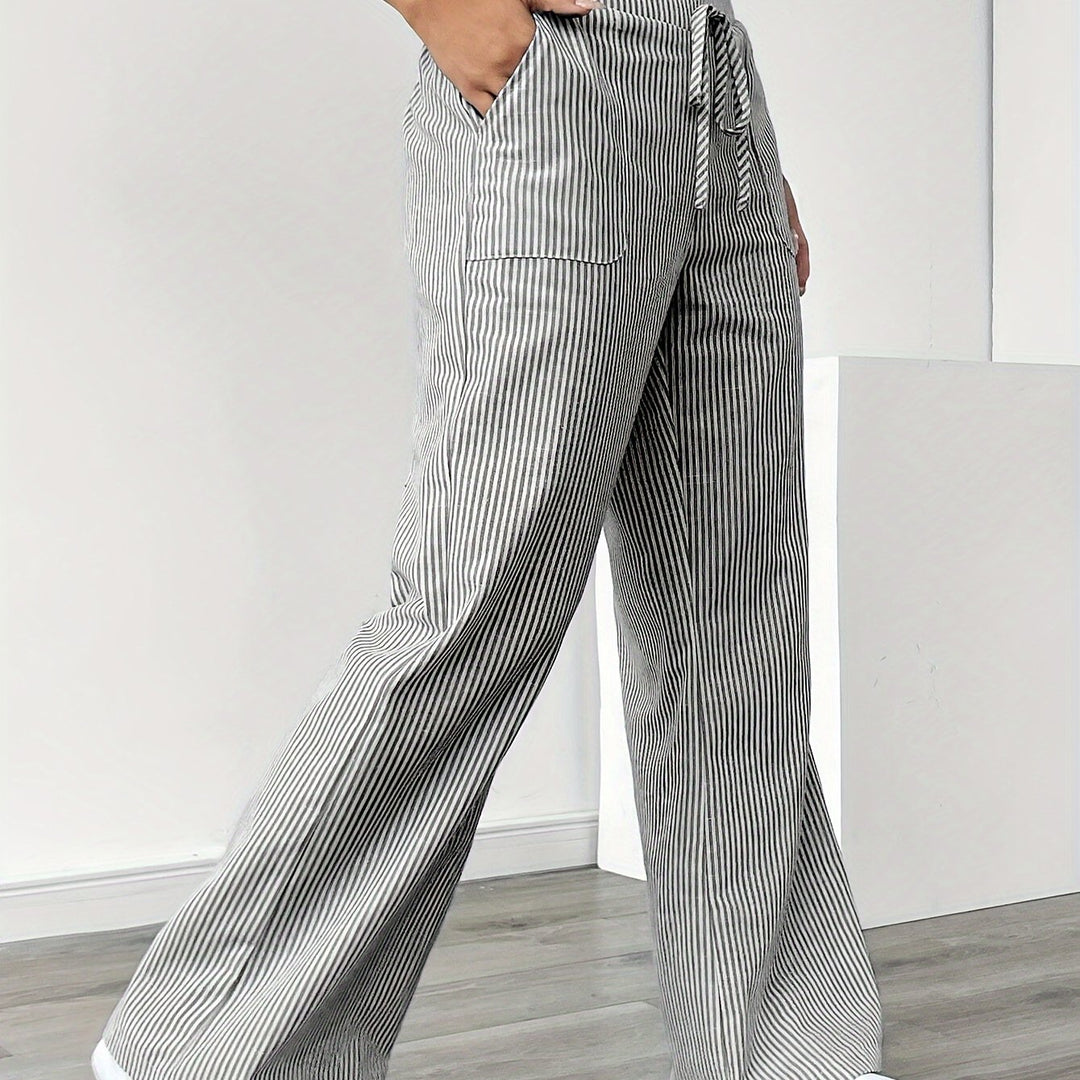 Casual Broek – Slant Pockets & Losse Pasvorm met Trekkoord