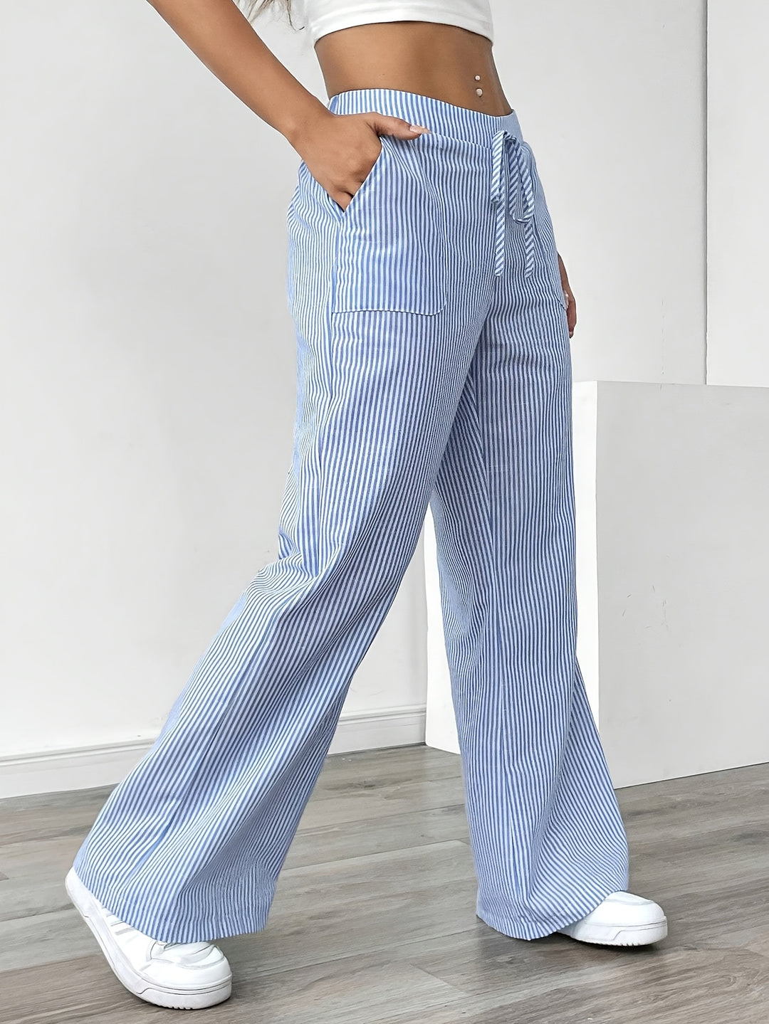 Casual Broek – Slant Pockets & Losse Pasvorm met Trekkoord