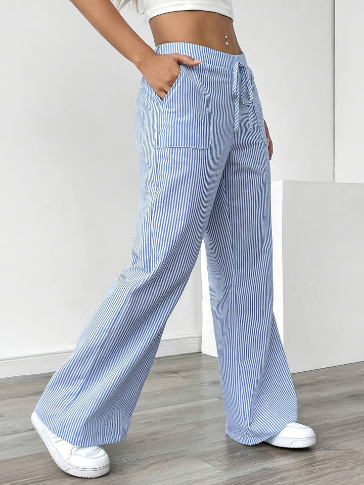 Casual Broek – Slant Pockets & Losse Pasvorm met Trekkoord
