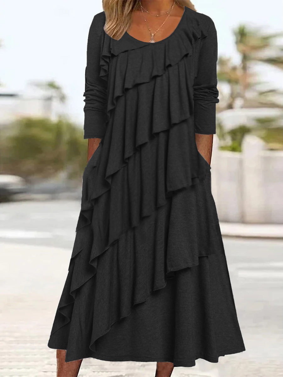 Casual Jurk – Laagjesdetail & Los Ontwerp