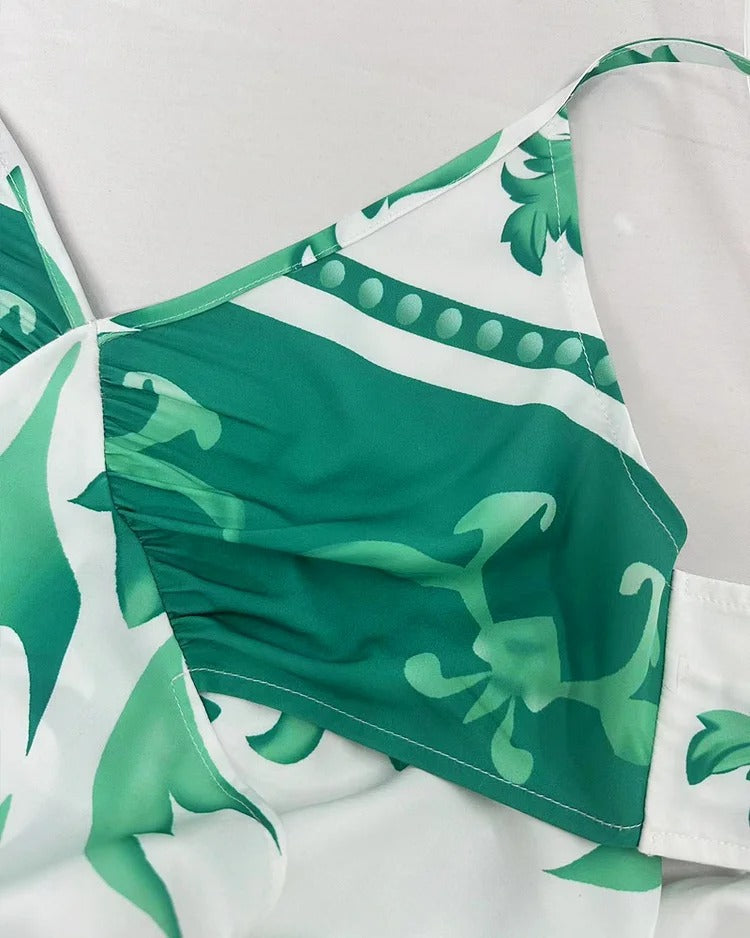 Casual Jurk – Opvallend Printpatroon & Lange Rokstijl