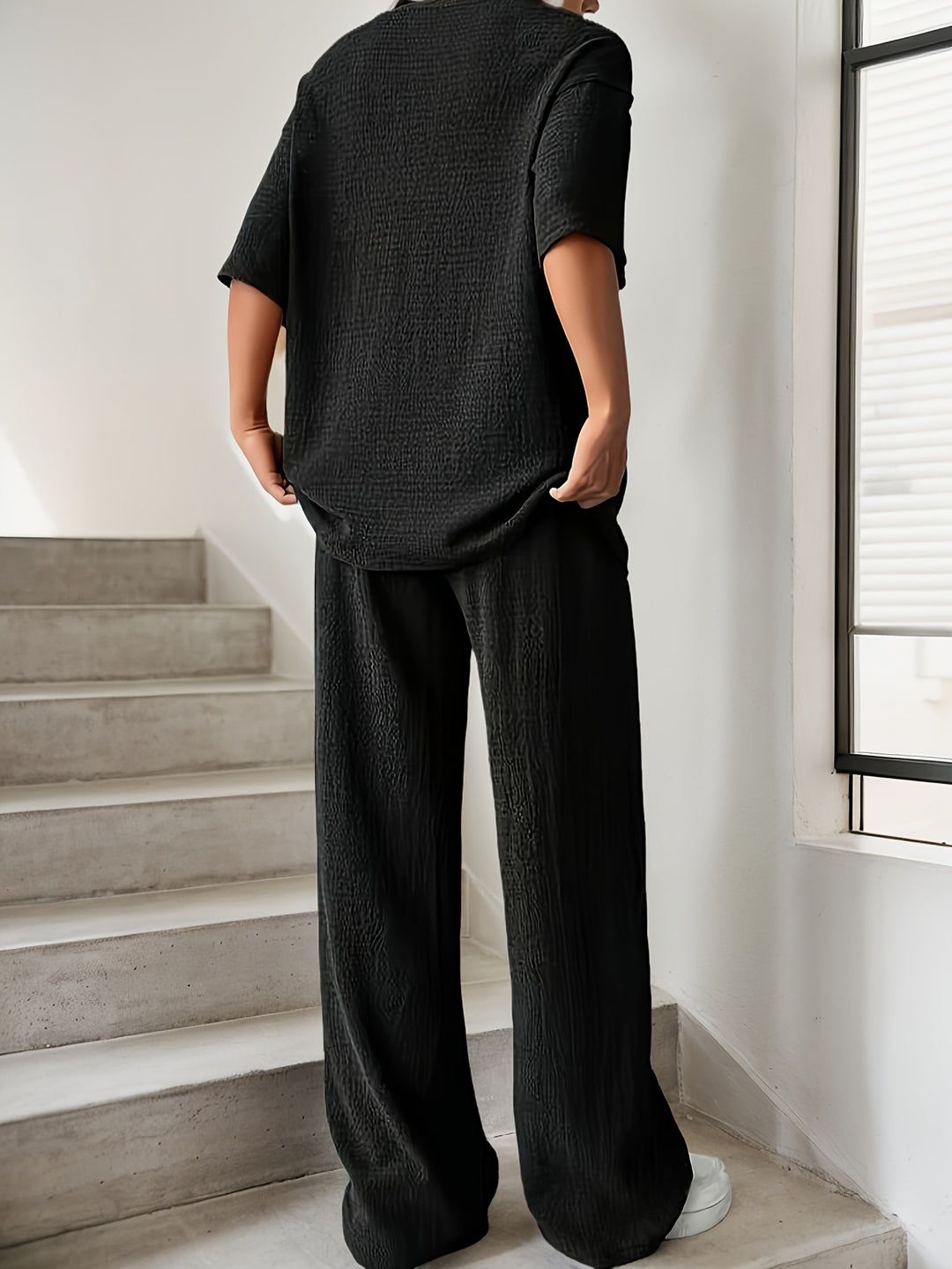 Casual Set – Effen Kleur & Flexibele Vorm