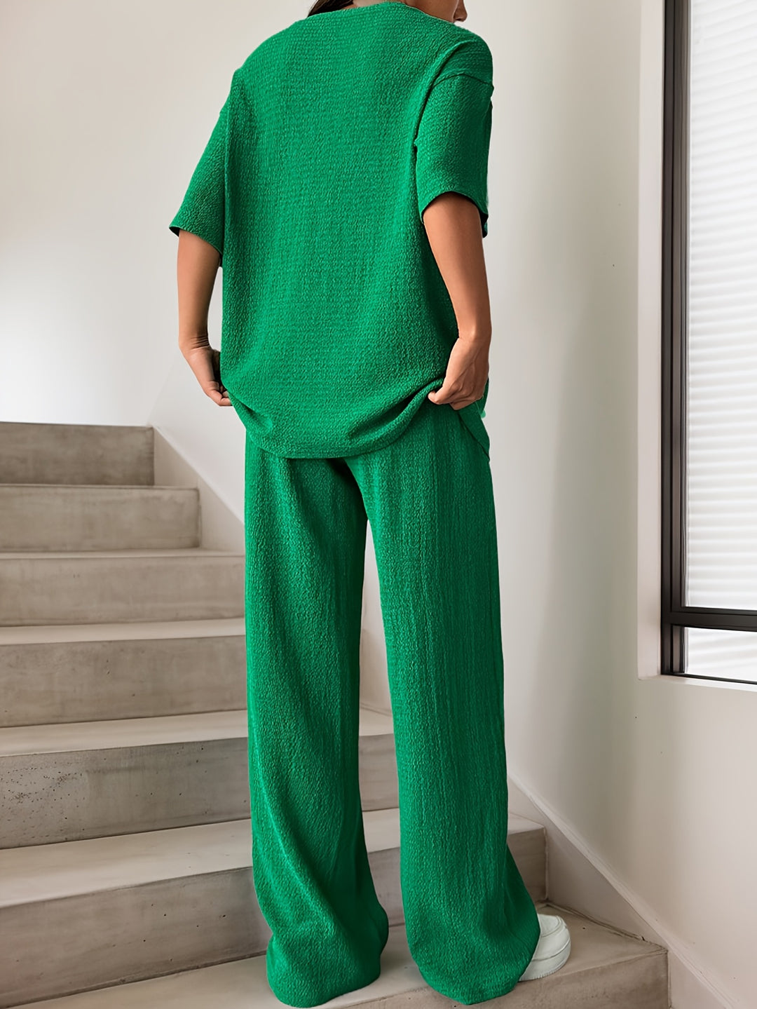 Casual Set – Effen Kleur & Flexibele Vorm