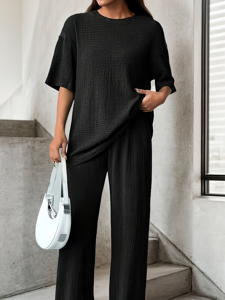 Casual Set – Effen Kleur & Flexibele Vorm