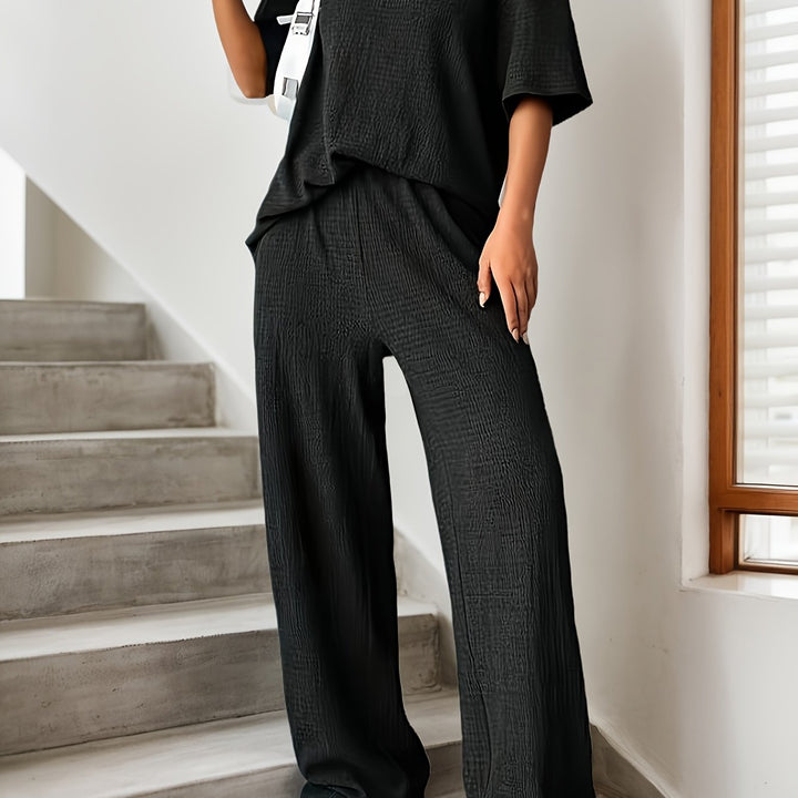 Casual Set – Effen Kleur & Flexibele Vorm