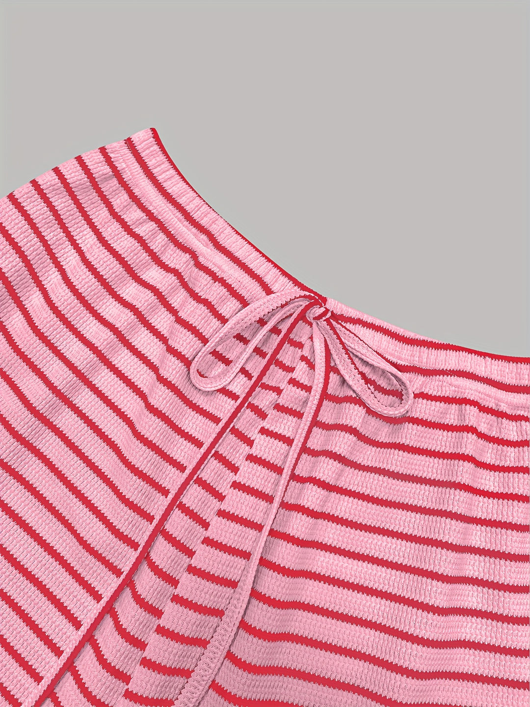 Casual Set – Gestreept Overhemd & Losse Shorts met Elastische Tailleband