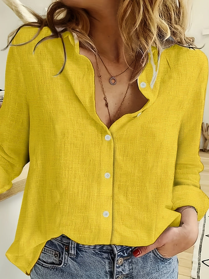 Casual Shirt - Knopsluiting Ontwerp & Lange Mouwen Dekking