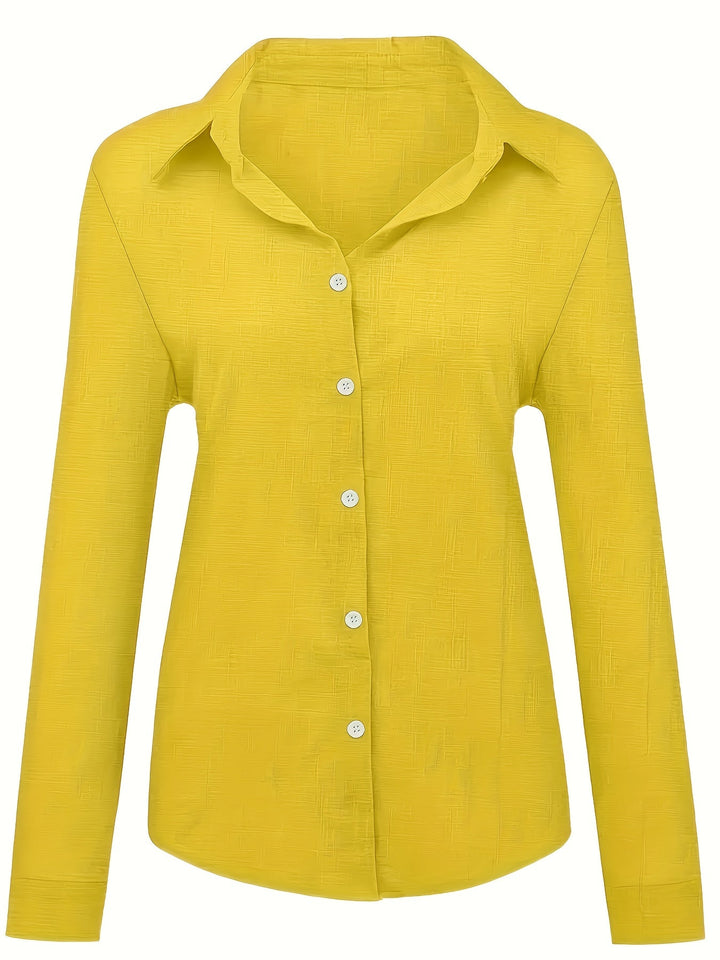 Casual Shirt - Knopsluiting Ontwerp & Lange Mouwen Dekking