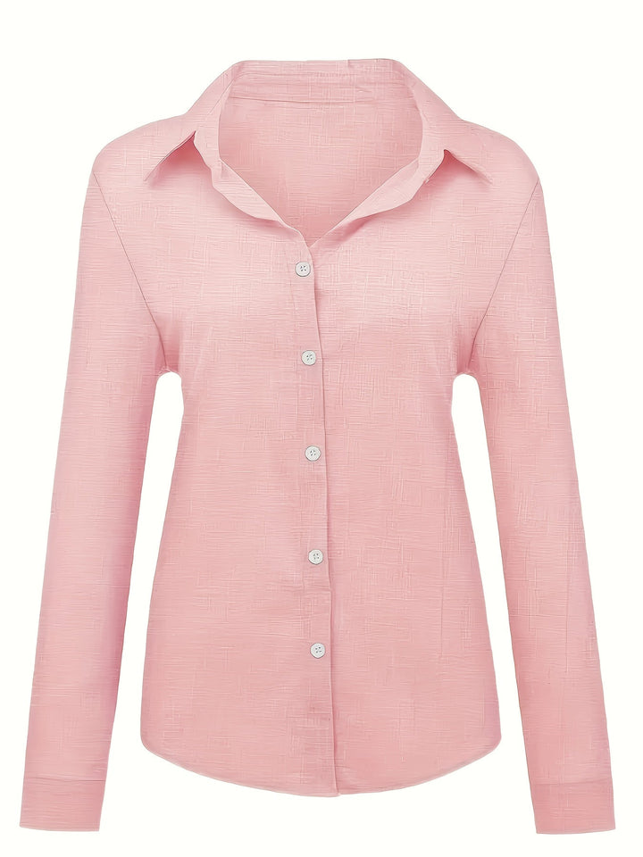 Casual Shirt - Knopsluiting Ontwerp & Lange Mouwen Dekking
