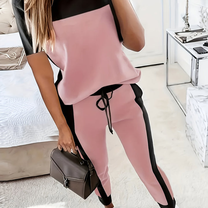 Casual T-Shirt Set – Ronde Hals & Regelmatige Pasvorm