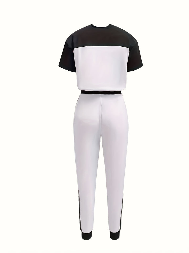 Casual T-Shirt Set – Ronde Hals & Regelmatige Pasvorm