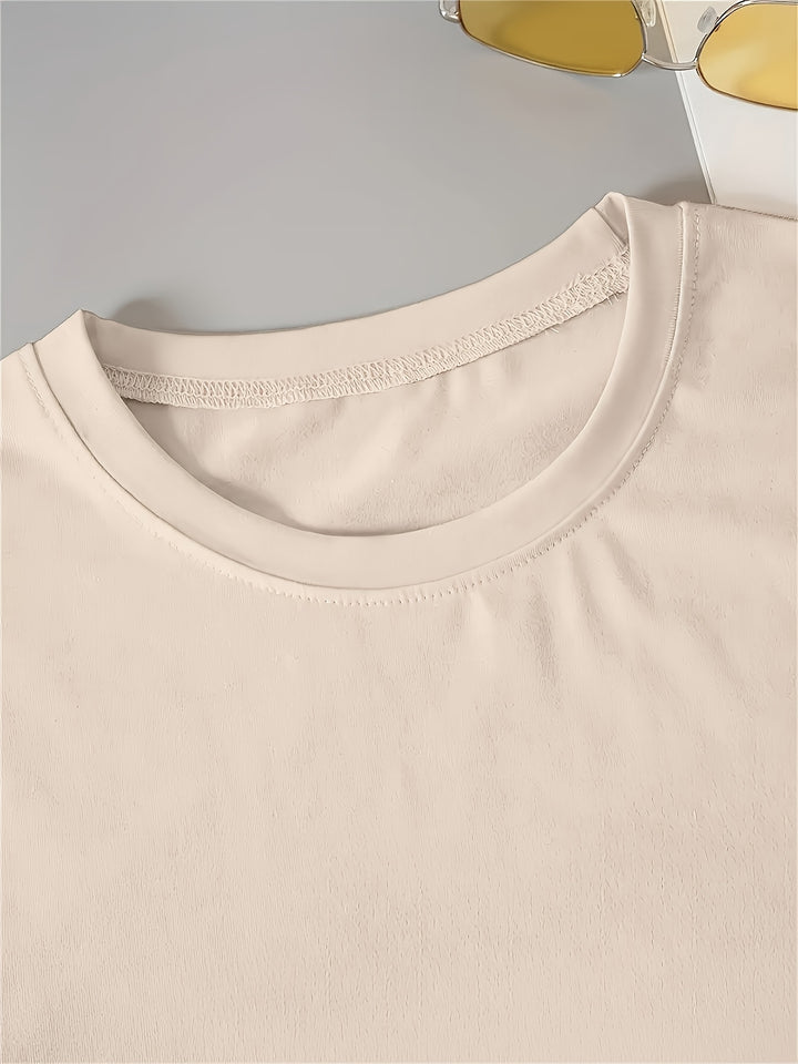 Casual T-shirt - 'Milano Italy' Print & Ronde Hals Ontwerp