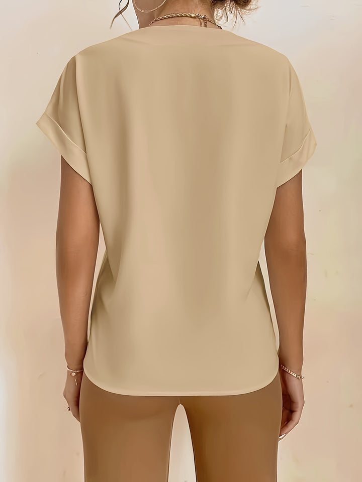 Casual T-shirt – V-hals & Korte Mouwen