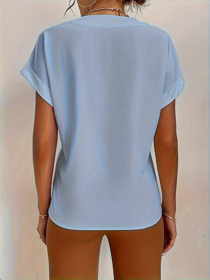 Casual T-shirt – V-hals & Korte Mouwen