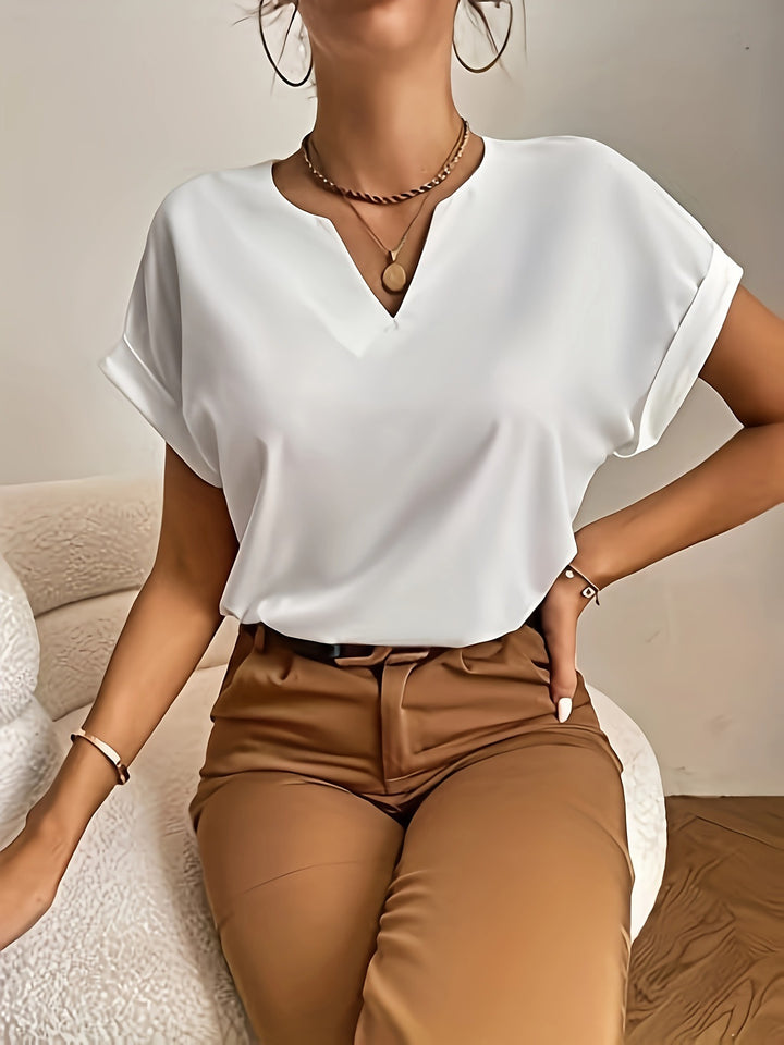 Casual T-shirt – V-hals & Korte Mouwen