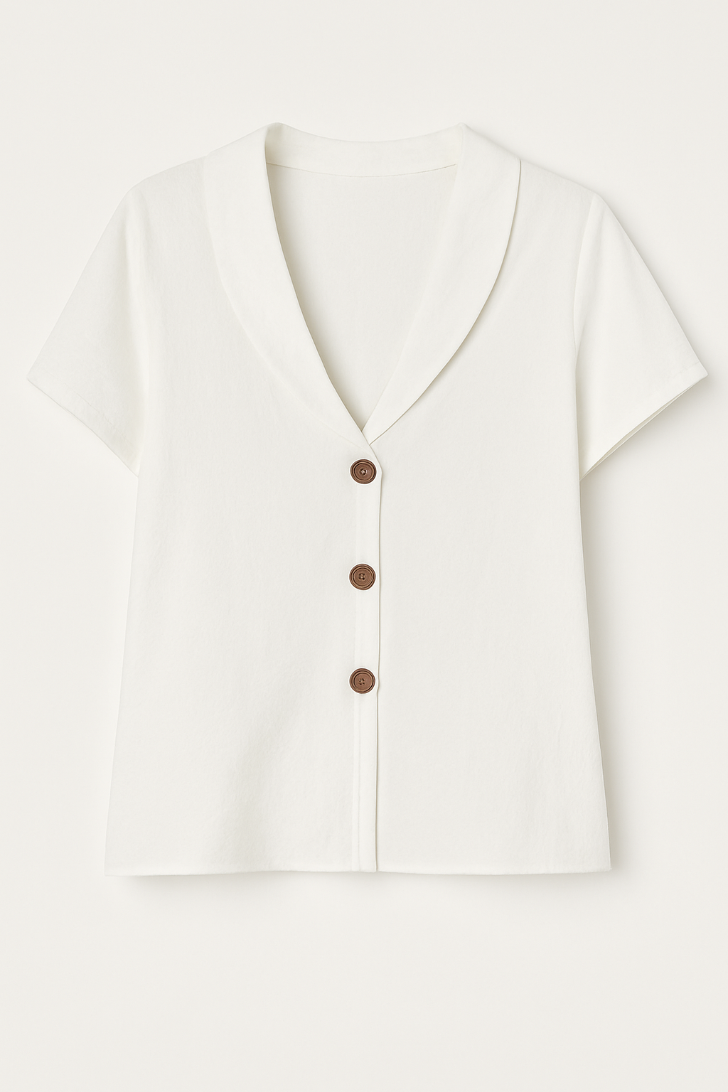 Casual V-Hals Blouse - Knopsluiting & Losse Pasvorm Design