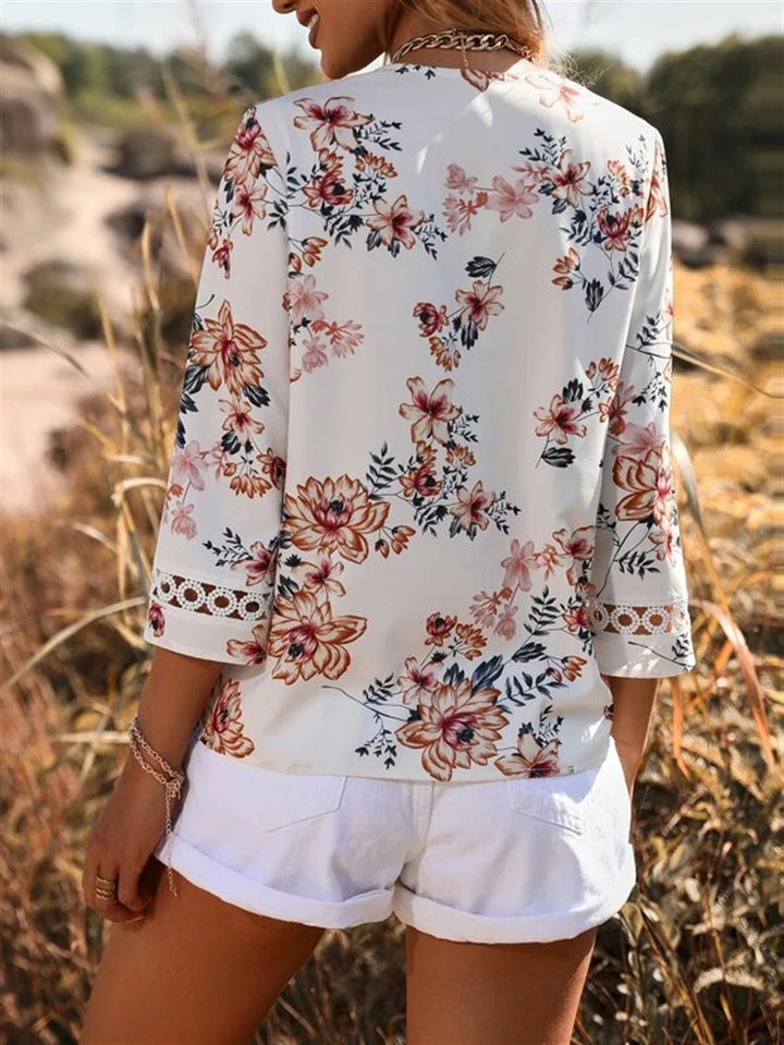 Casual V-hals Shirt – Luchtige Stof & Ruimvallende Vorm