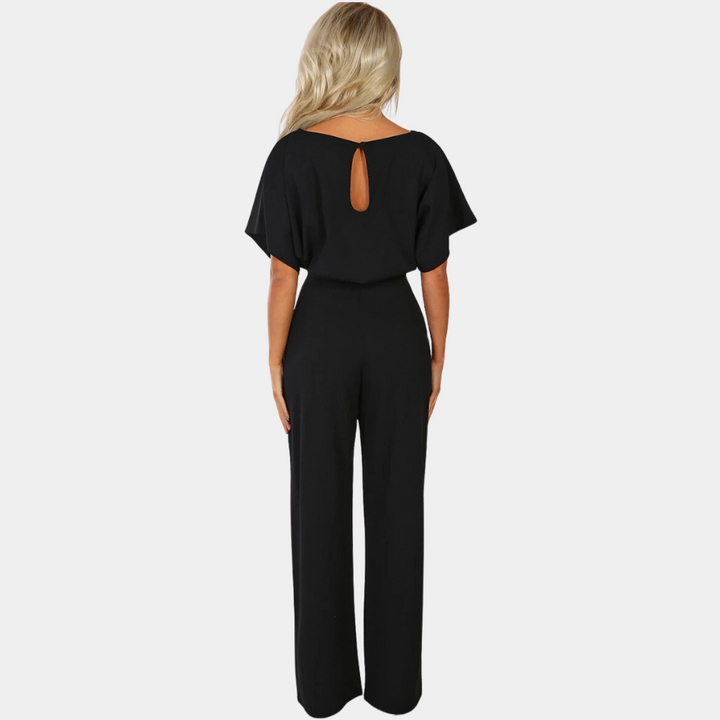 Chic Jumpsuit - Brede Pijpen & Getailleerd Taille Ontwerp